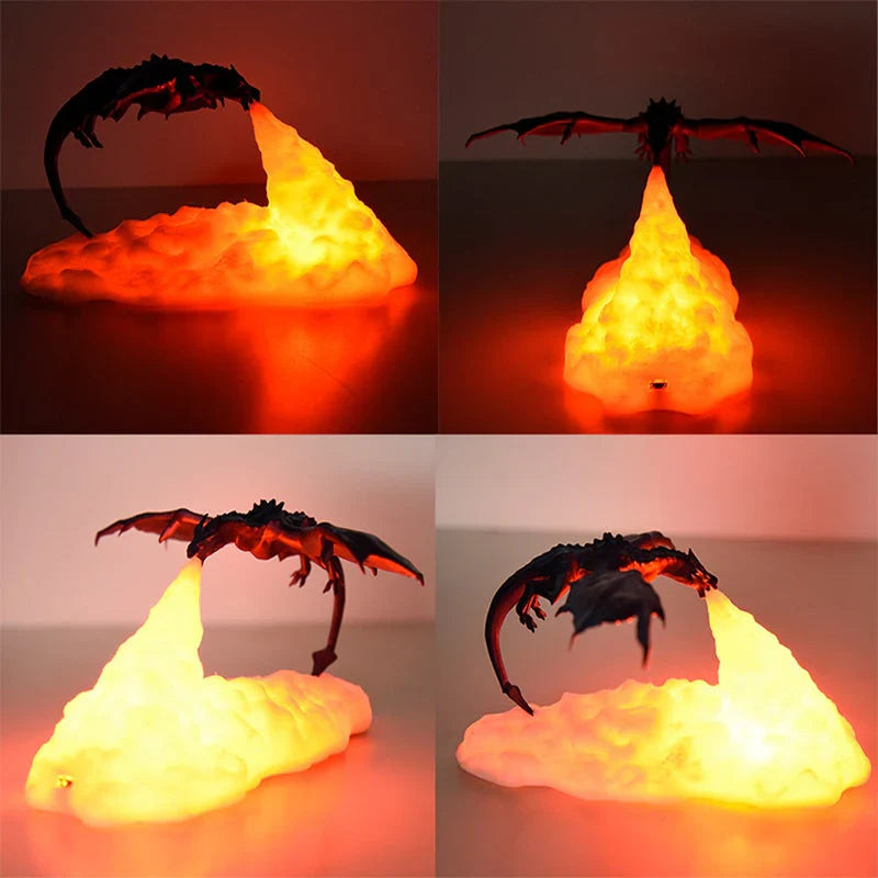 Dragonflamme - Veilleuse Mystique à Led 3d