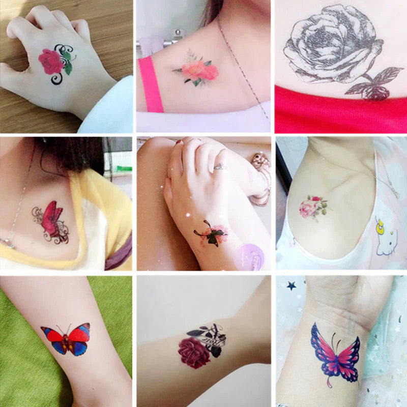 Kit D' Autocollants de Tatouage Artistique 3d (50 Pièces)