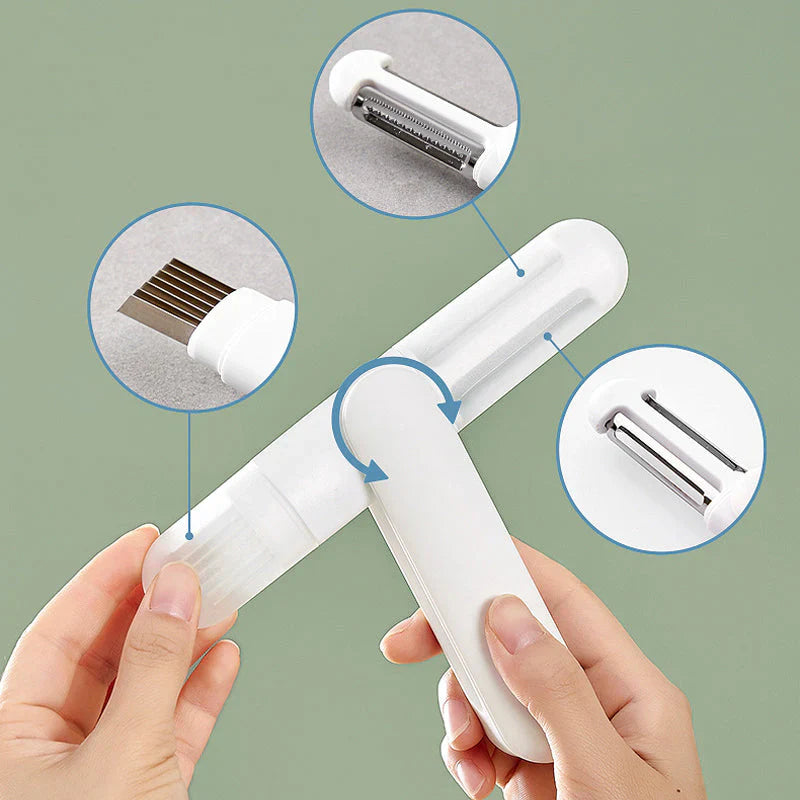 Eplucheur Rotatif 3 en 1 Schneidfix - un Outil de Cuisine Polyvalent pour Éplucher sans Effort!