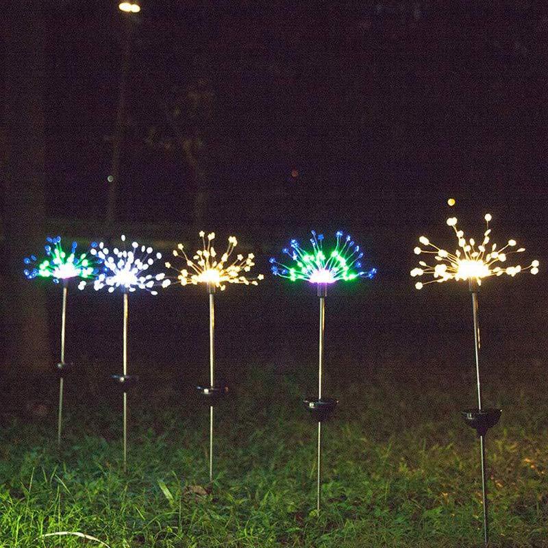 Lampes Solaires de Jardin avec Effet de Feu D' Artifice