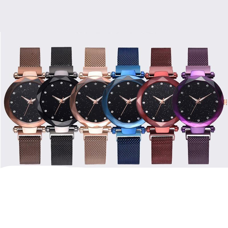 Montre Étanche avec Design de Ciel Étoilé pour les Filles