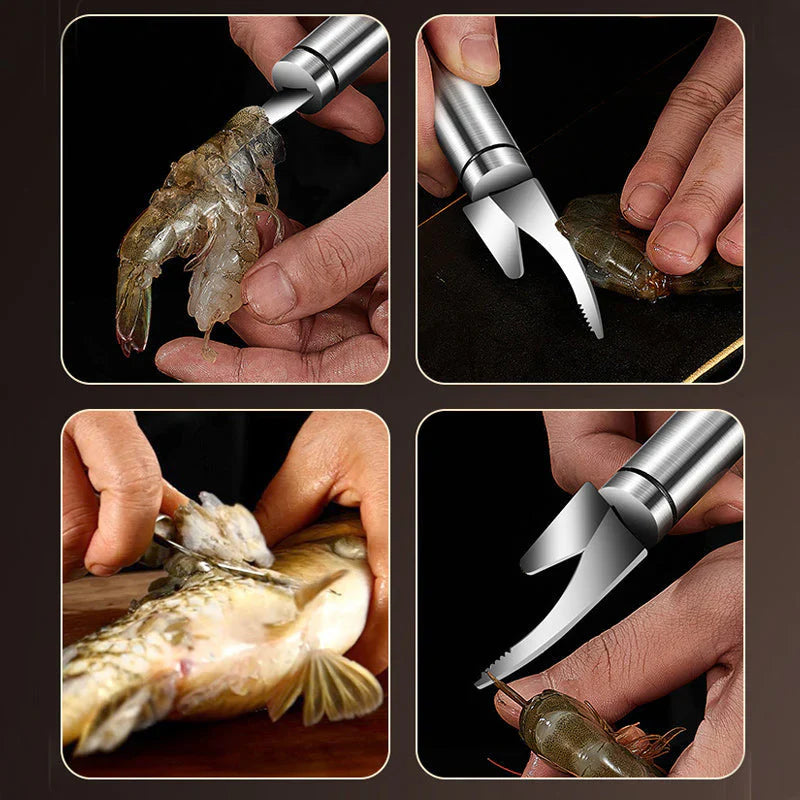 Couteau à Poisson et à Crevettes Multifonctionnel
