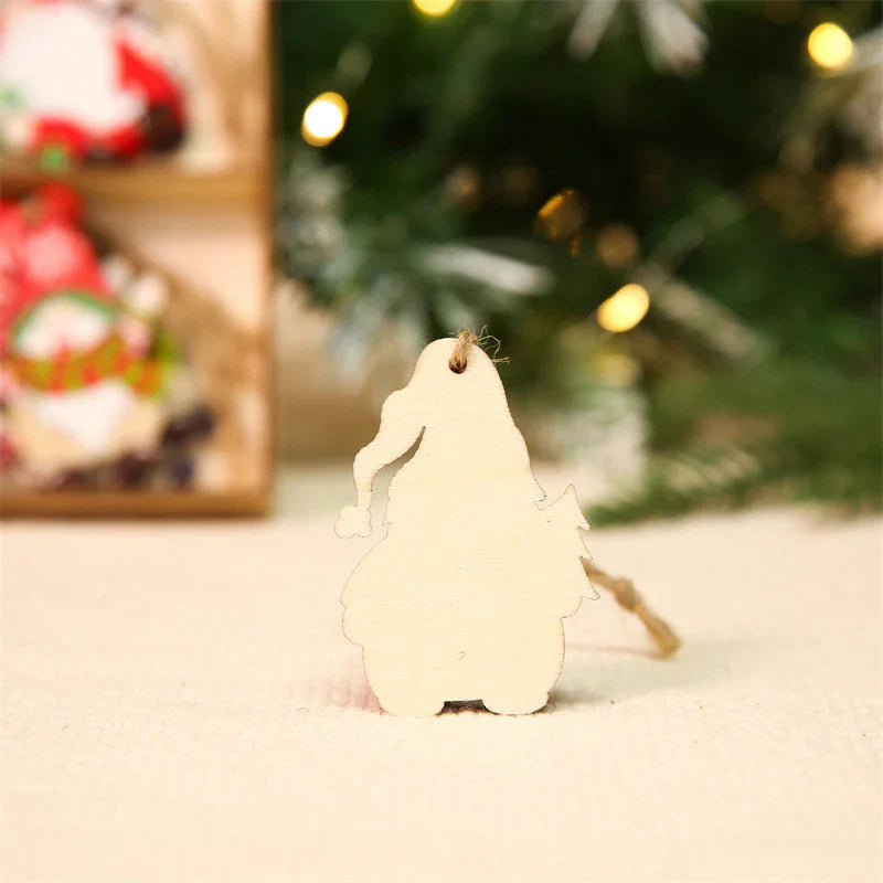 Kit de Décoration de Sapin de Noël en Bois avec Nains