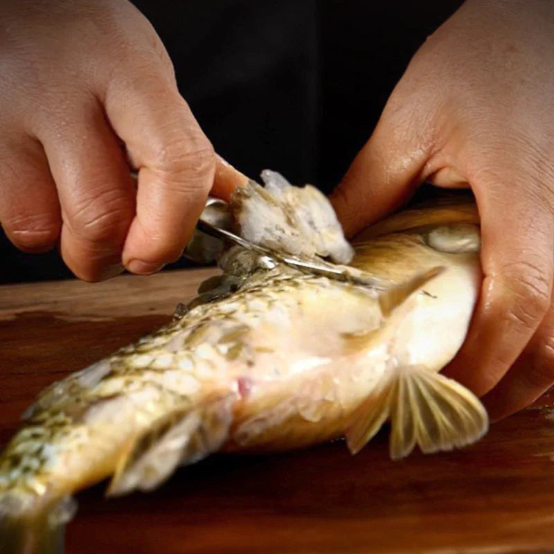 Couteau à Crevettes et à Poisson Multifonctionnel 5 en 1 - Pratique & Polyvalent