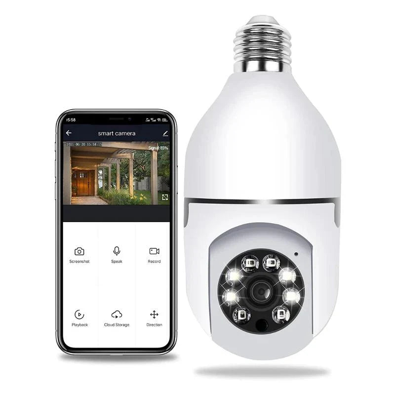 Caméra de Surveillance sans Fil Intelligente avec Lampe Intégrée