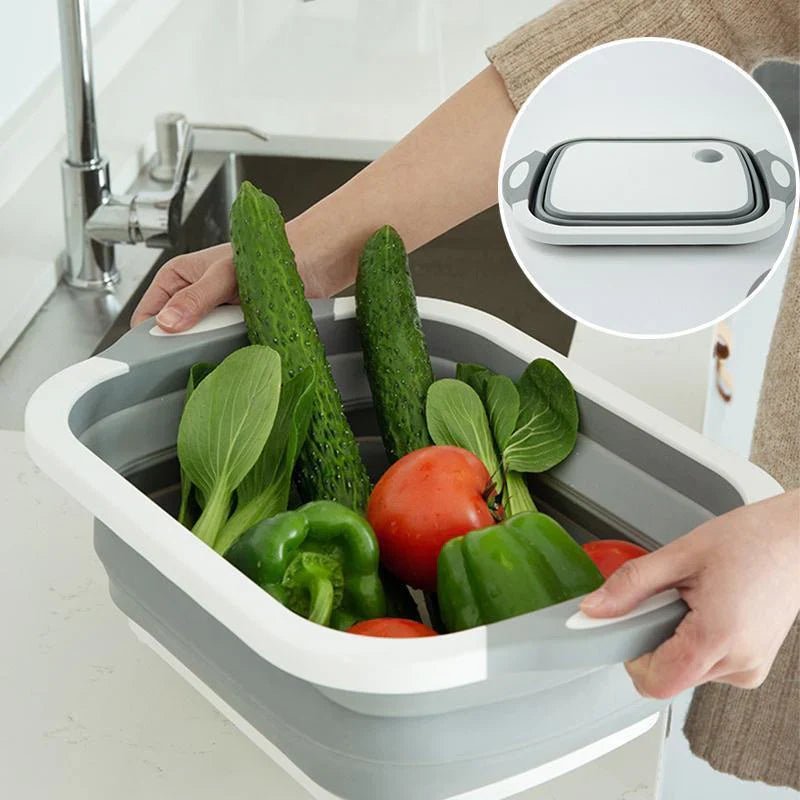Corbeille Pliante Compacte - Votre Aide de Cuisine 3 en 1