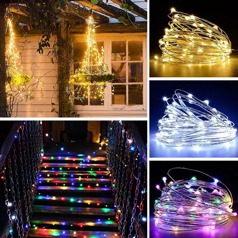 Chaîne Lumineuse Décorative en Fil de Cuivre avec Connexion Usb
