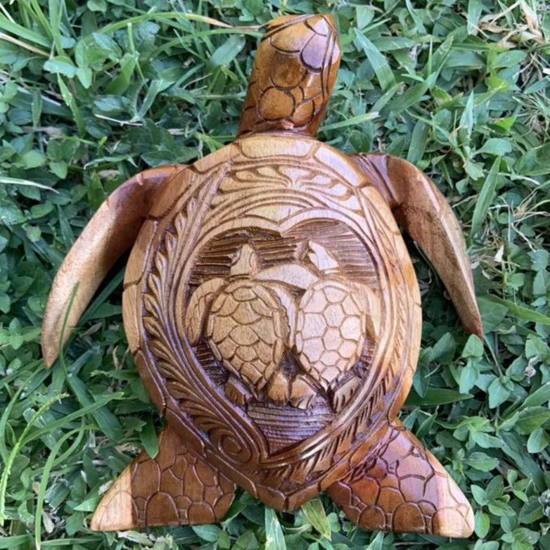 Figure de Tortue Tropicale - Élément de Décoration en Résine