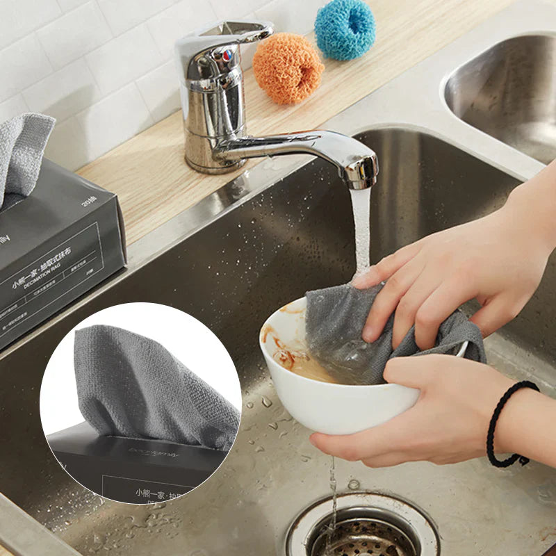 Lingettes Nettoyantes en Microfibre Réutilisables - Parfaites pour Tous les Ménages!