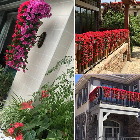 Corbeille Décorative Suspendue avec des Violettes Artificielles - L' Élégance pour Ta Maison!