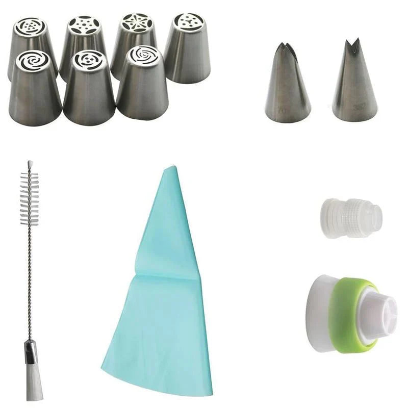 Set de Douilles en Acier Inoxydable - la Décoration Créative de Gâteaux Rendue Facile