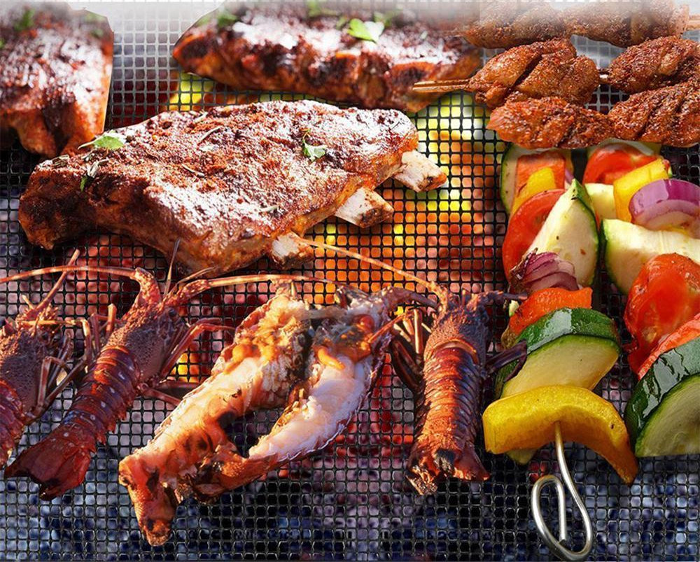 Tapis de Cuisson Anti-adhérent en Téflon - Parfait pour des Grillades sans Stress