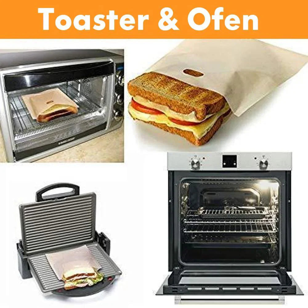 Poches pour Grille - Pain Réutilisables et Antiadhésives, Paquet de 5