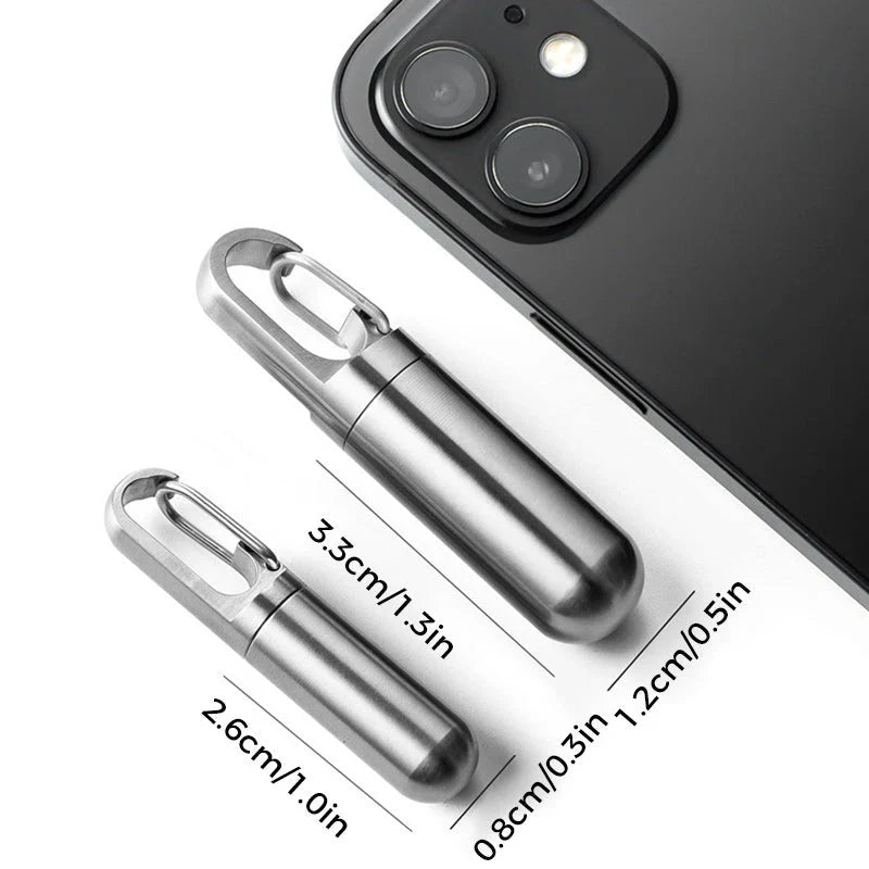 Pilulier Compact en Acier Inoxydable