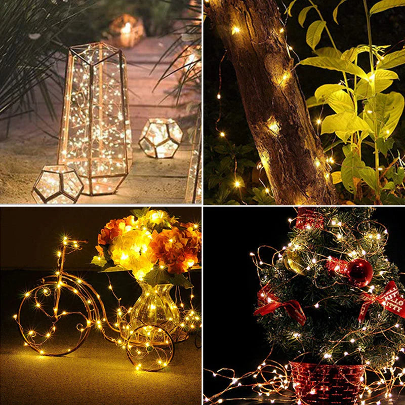 Chaîne Lumineuse Décorative en Fil de Cuivre avec Connexion Usb