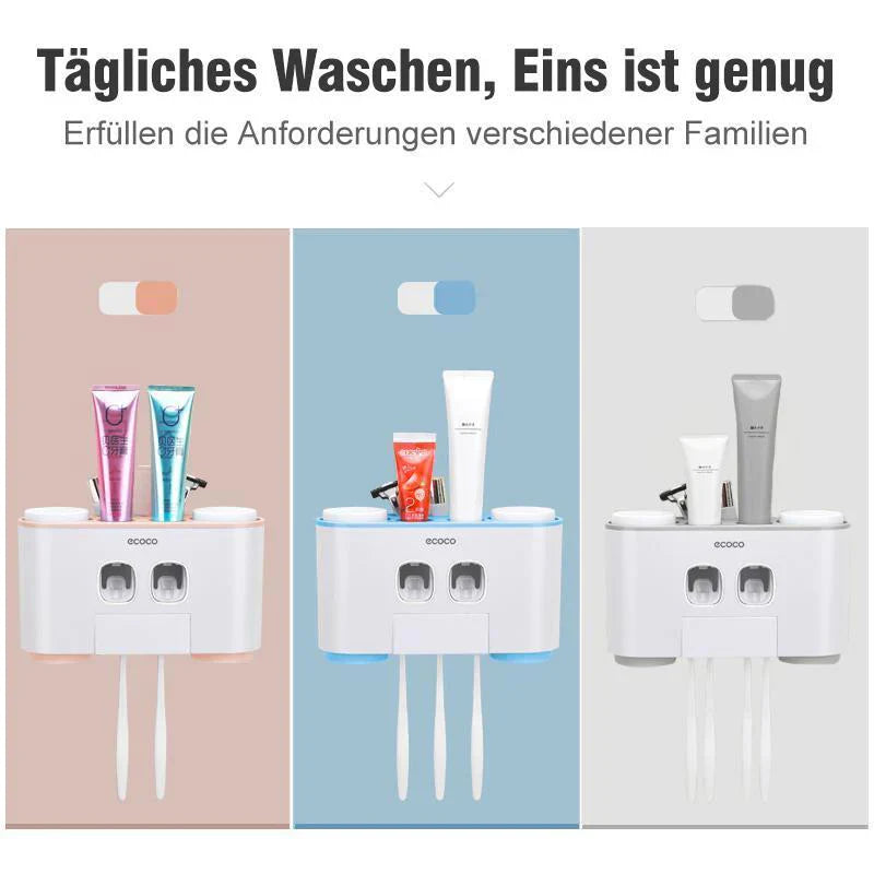 Set Pratique de Porte-brosse à Dents et de Distributeur de Dentifrice