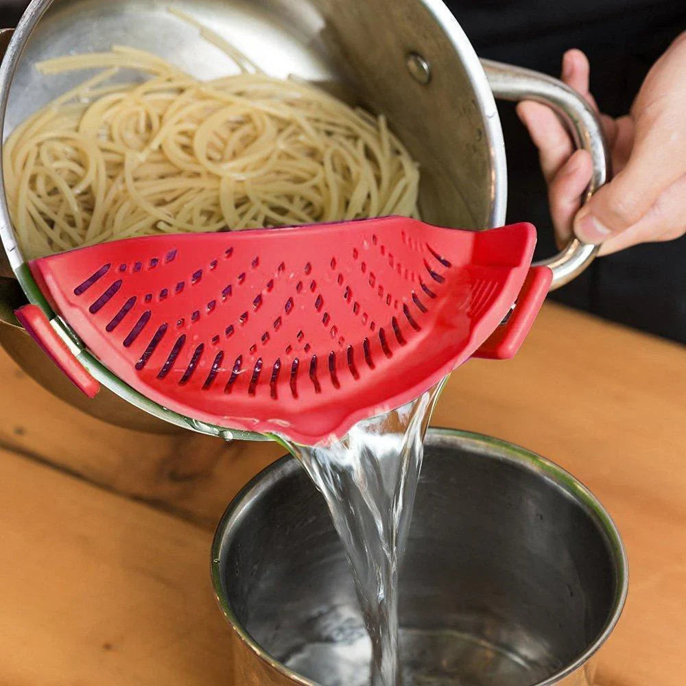 Adaptateur de Passoire en Silicone Innovant pour les Casseroles et les Poêles