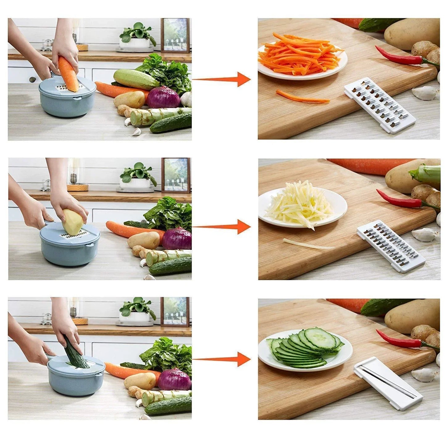 Set de Coupe-légumes Multifonctions 9 en 1
