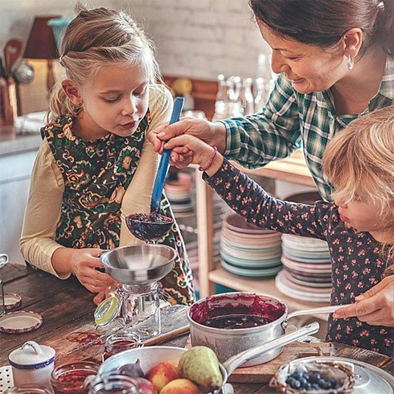 Entonnoir à Huile de Cuisine en Acier Inoxydable avec Passoire