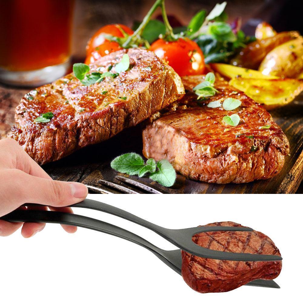 Utilitaire de Cuisine Multifonctionnel - Pince et Spatule en un Seul Objet