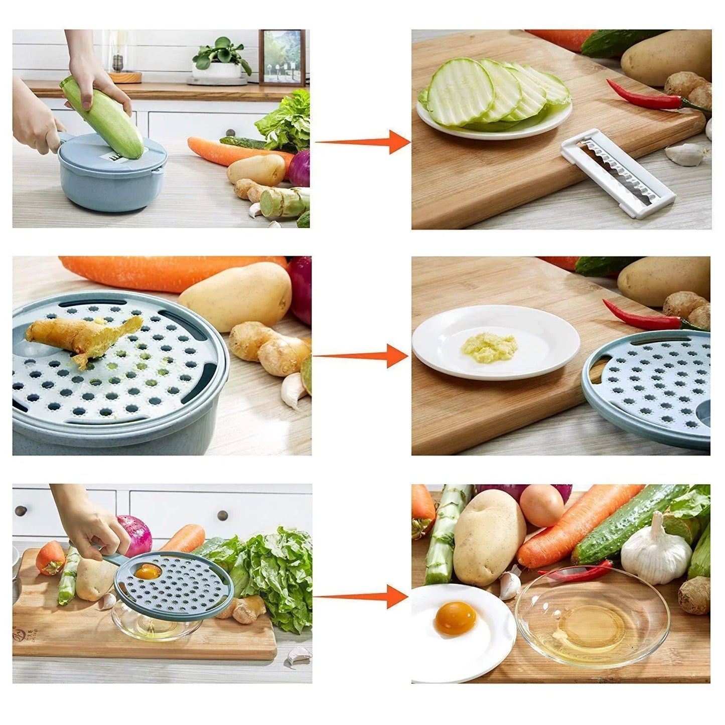 Set de Coupe-légumes Multifonctions 9 en 1