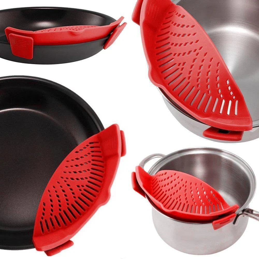 Adaptateur de Passoire en Silicone Innovant pour les Casseroles et les Poêles