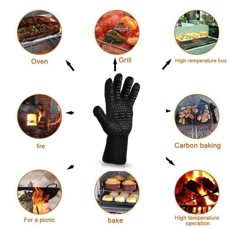 Gants Professionnels pour Barbecue Résistants à la Chaleur - 1 Paire