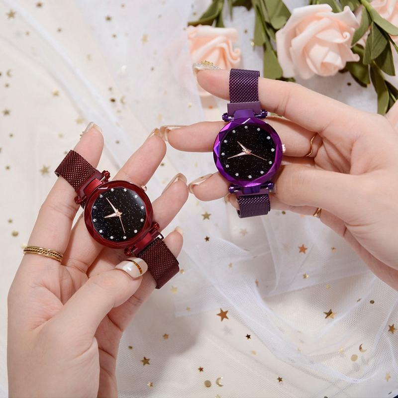 Montre Étanche avec Design de Ciel Étoilé pour les Filles