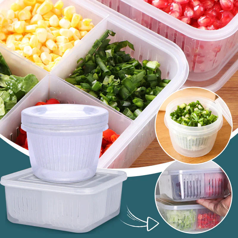 Boîte de Fraîcheur à 4 Compartiments - Parfait pour Tes Repas!