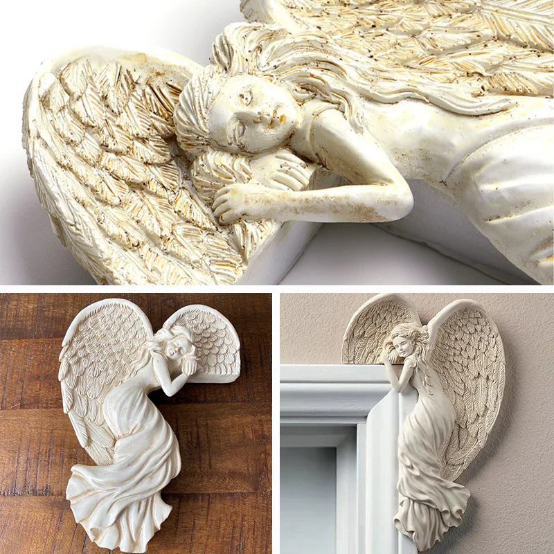 Décoration D' Encadrement de Porte Ange Gardien - Élégance et Protection pour Votre Maison