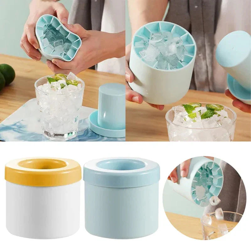 Moule à Glaçons Cylindrique - Bac à Glaçons en Silicone