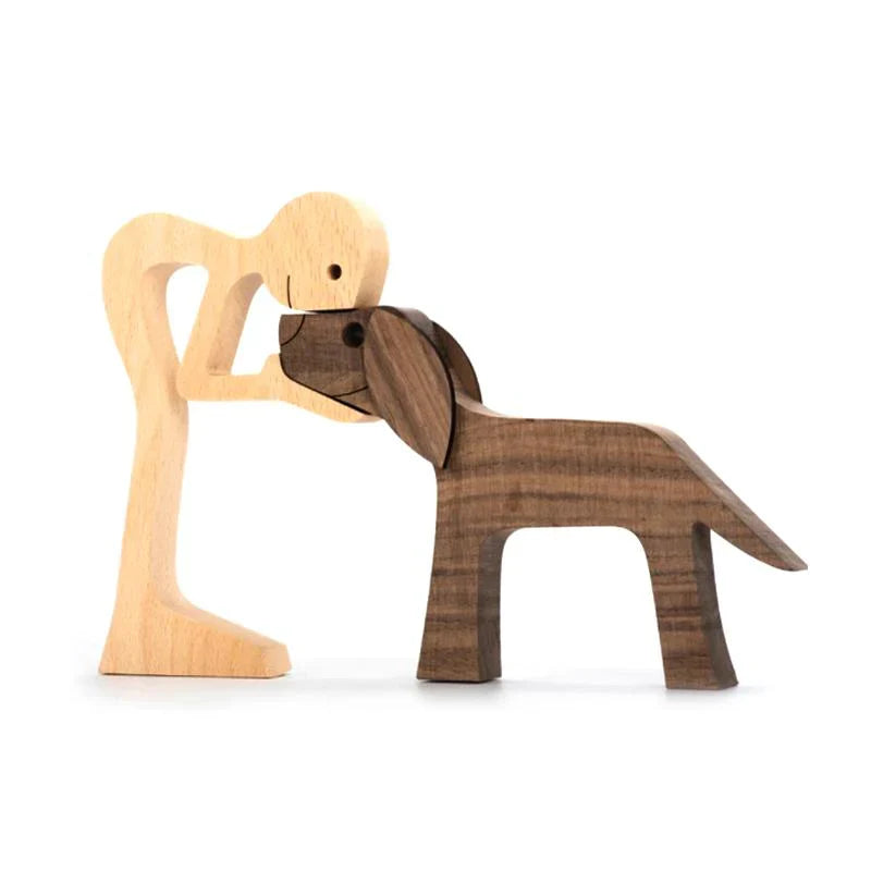 Momentcœur - Sculpture en Bois Sculptée à la Main