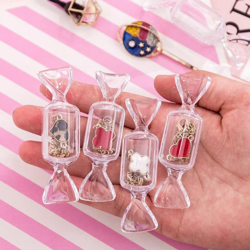 Boîte à Bijoux Transparente en Forme de Bonbon - Stylé et Pratique