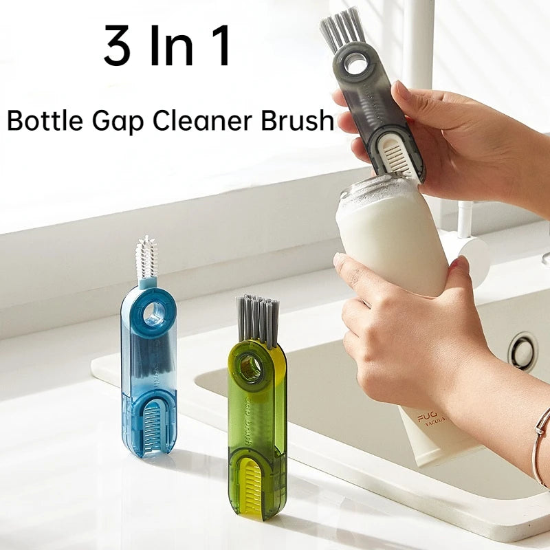 Brosse de Nettoyage Multifonctionnelle pour les Bouteilles et les Couvercles - une Propreté Impeccable dans Tous les Coins!