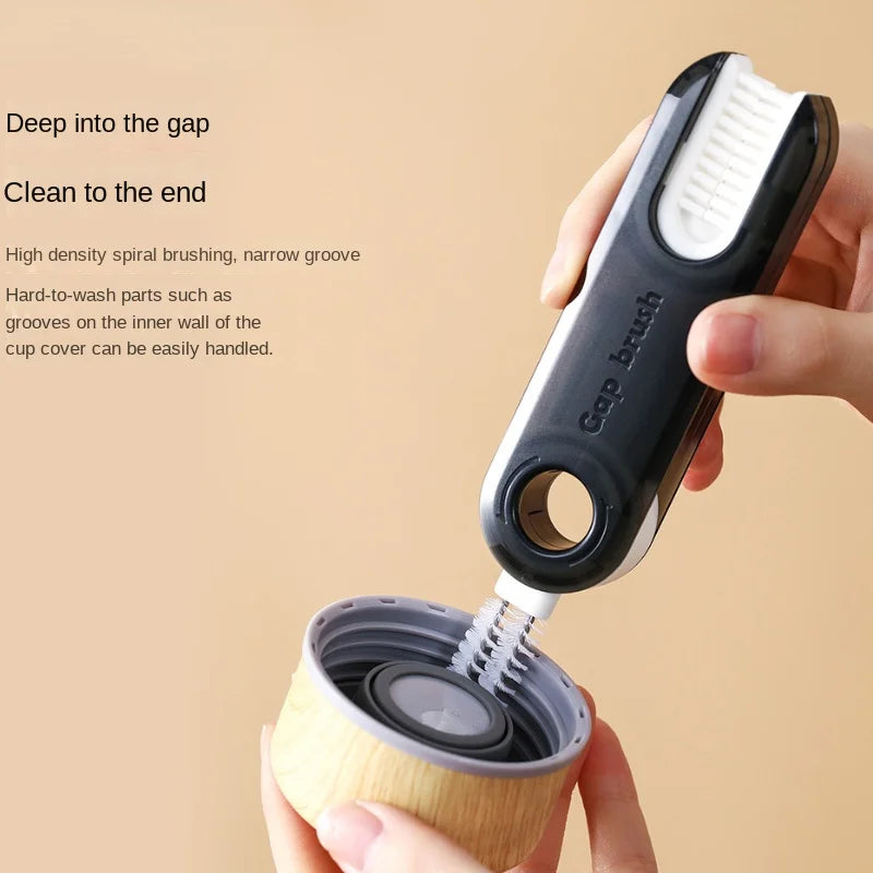 Brosse de Nettoyage Multifonctionnelle pour les Bouteilles et les Couvercles - une Propreté Impeccable dans Tous les Coins!