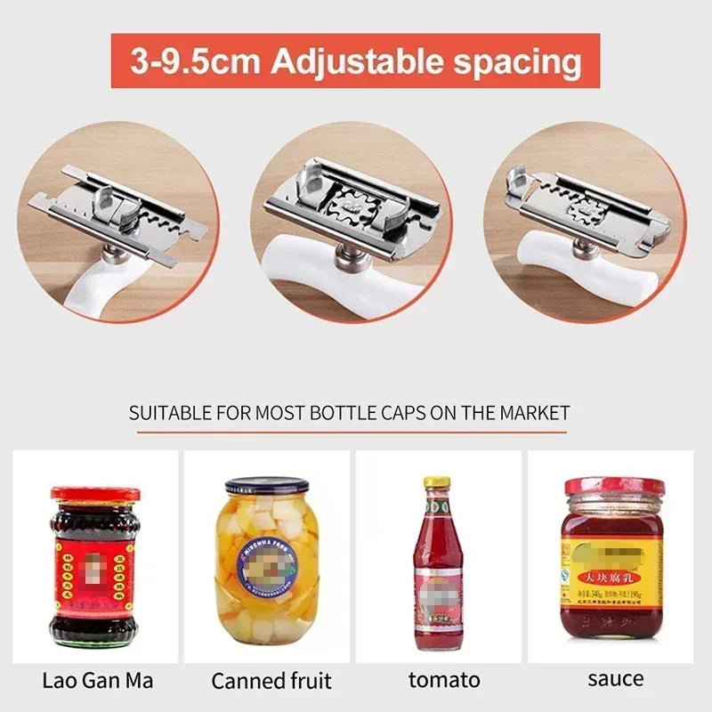 Ouvre-boîte Universel en Acier Inoxydable - Réglable pour S' Adapter à Toutes les Tailles!