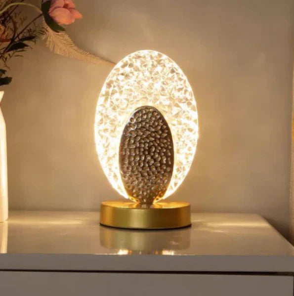 Lampe de Table Élégante avec un Motif de Paon