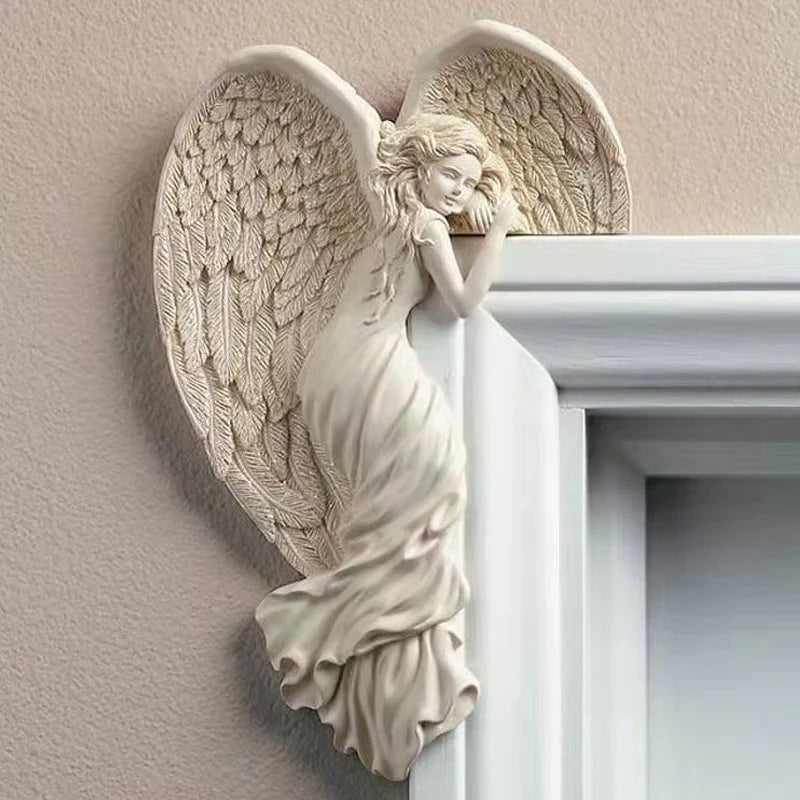 Décoration D' Encadrement de Porte Ange Gardien - Élégance et Protection pour Votre Maison