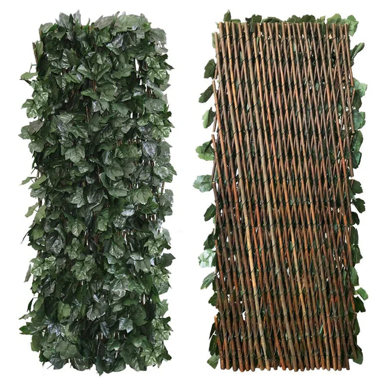 Clôture Pare-vue Flexible avec Optique de Plantes Grimpantes