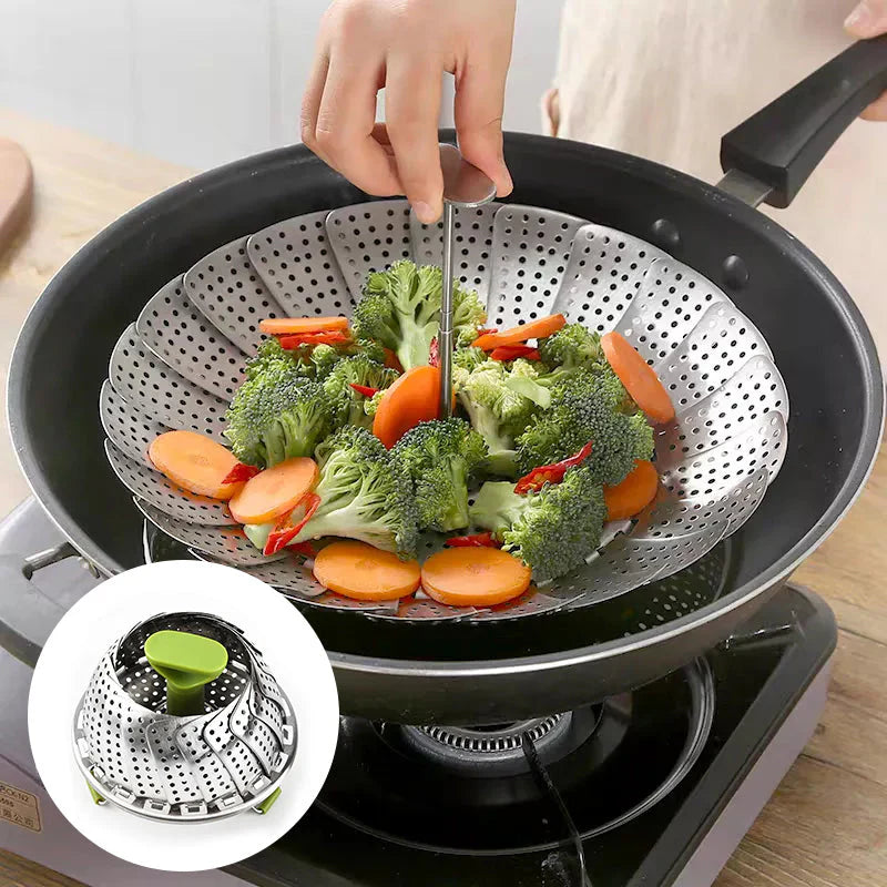 Cuiseur Vapeur en Inox Pliable