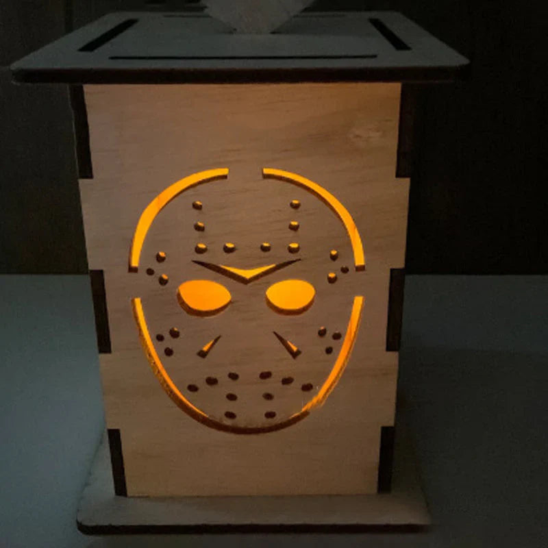 Gruseljack - Lanterne en Bois pour une Déco D' Halloween Effrayante