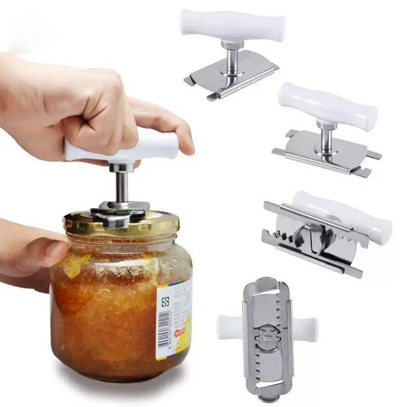 Flexidreh - Ouvre-verre et Ouvre-boîte Réglable en Acier Inoxydable
