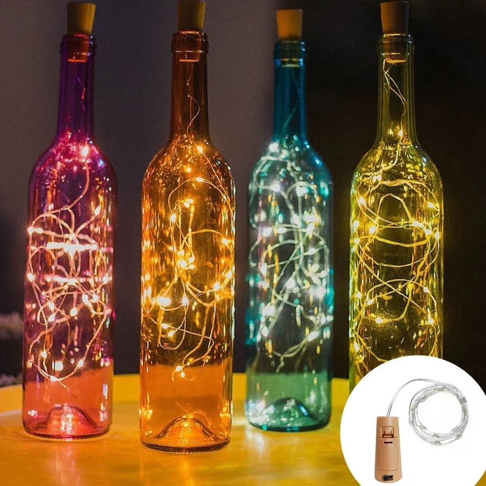 Lampes Led pour Bouchons de Bouteille - Transformez des Bouteilles Vides en Décorations D' Ambiance!