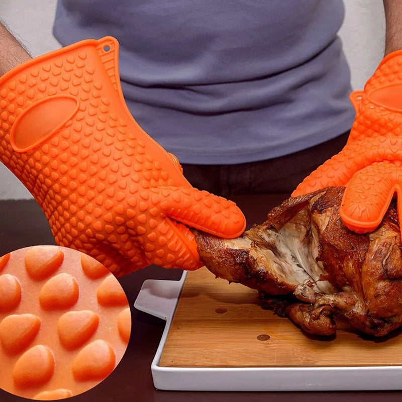 Gants de Protection contre la Chaleur en Silicone - une Préhension Sûre à Haute Température!</p
