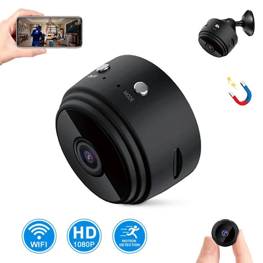 Mini-caméra Wifi Compacte avec Fixation Magnétique