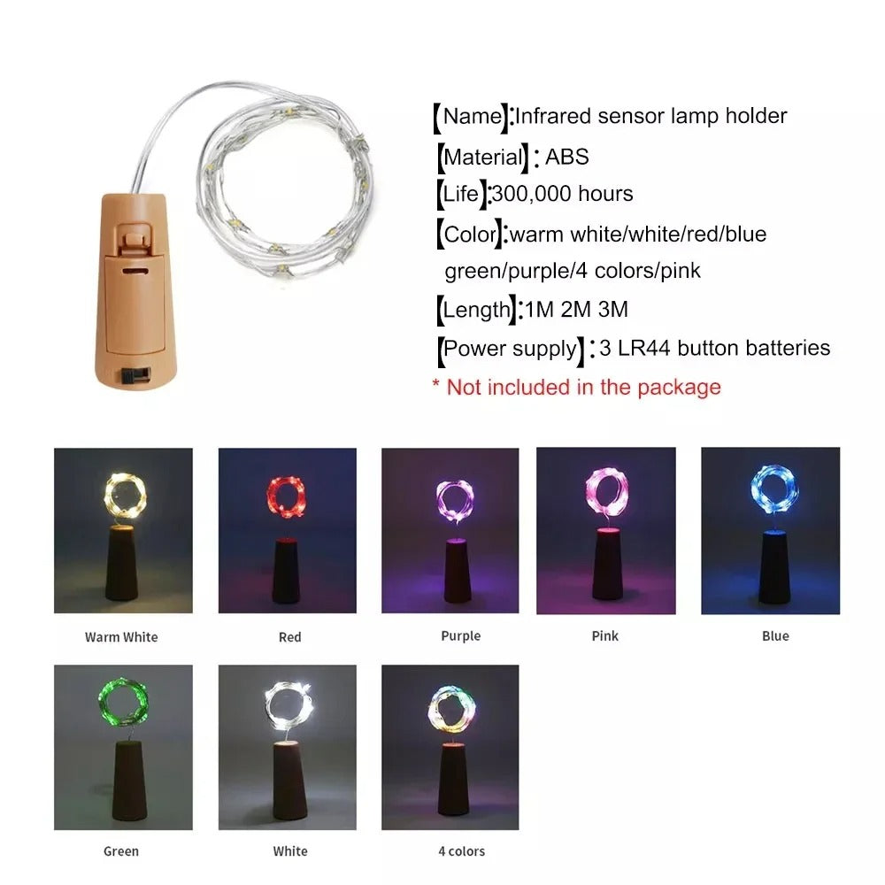 Lampes Led pour Bouchons de Bouteille - Transformez des Bouteilles Vides en Décorations D' Ambiance!