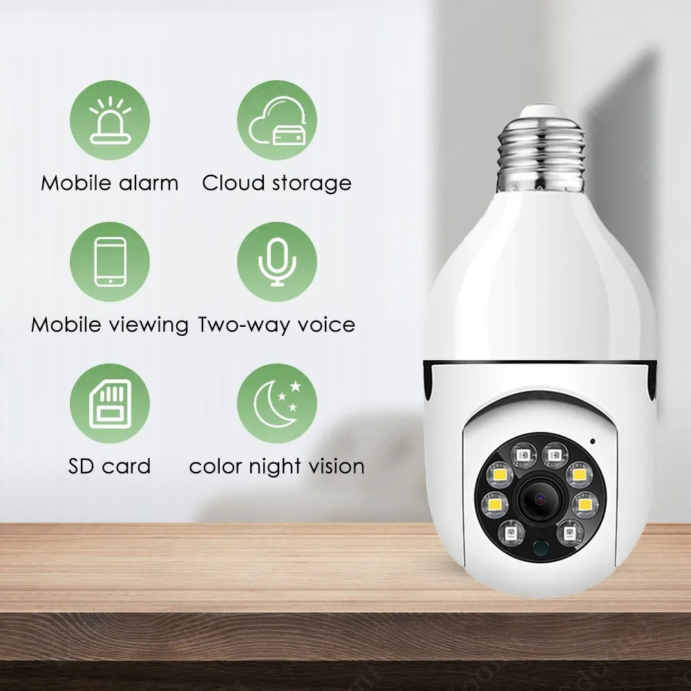 Caméra de Surveillance sans Fil Intelligente avec Lampe Intégrée