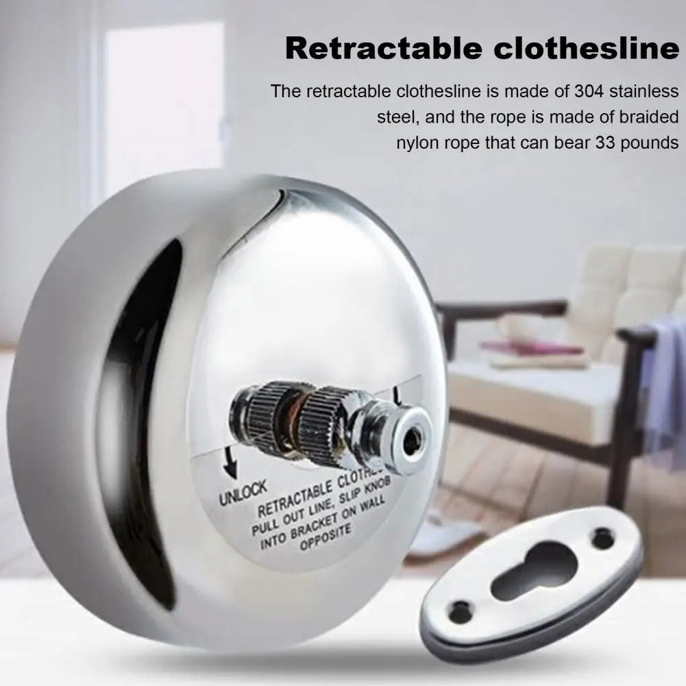 Corde à Linge Télescopique Pratique en Acier Inoxydable