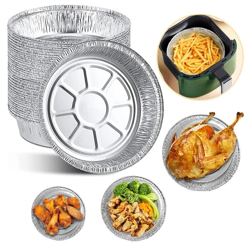 Inserts Réutilisables en Aluminium - Friteuse à Air Chaud Propre et sans Effort