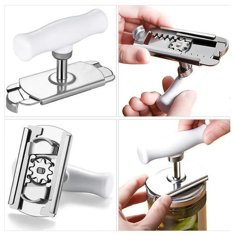 Flexidreh - Ouvre-verre et Ouvre-boîte Réglable en Acier Inoxydable